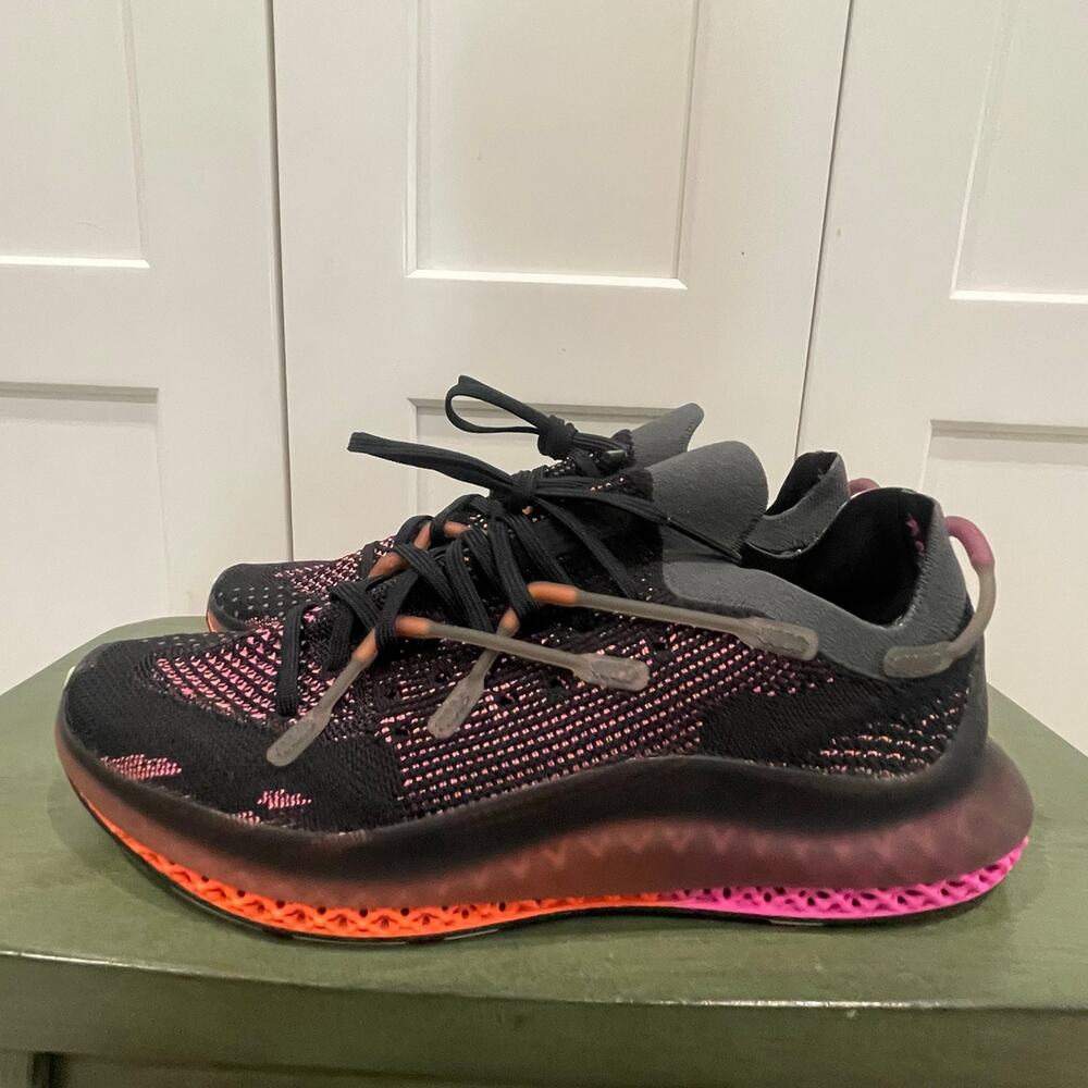 New Adidas 4D Fusio 'Black Orange Pink' Running Sneakers Size 9.5 FZ2414